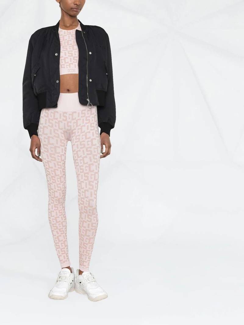GCDS logo-print cropped top outlook