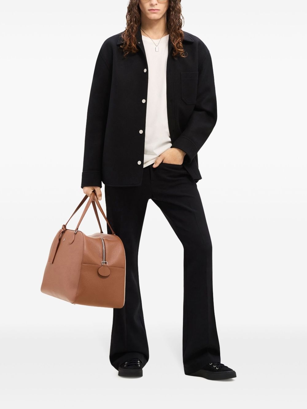 wool blend overshirt - 2