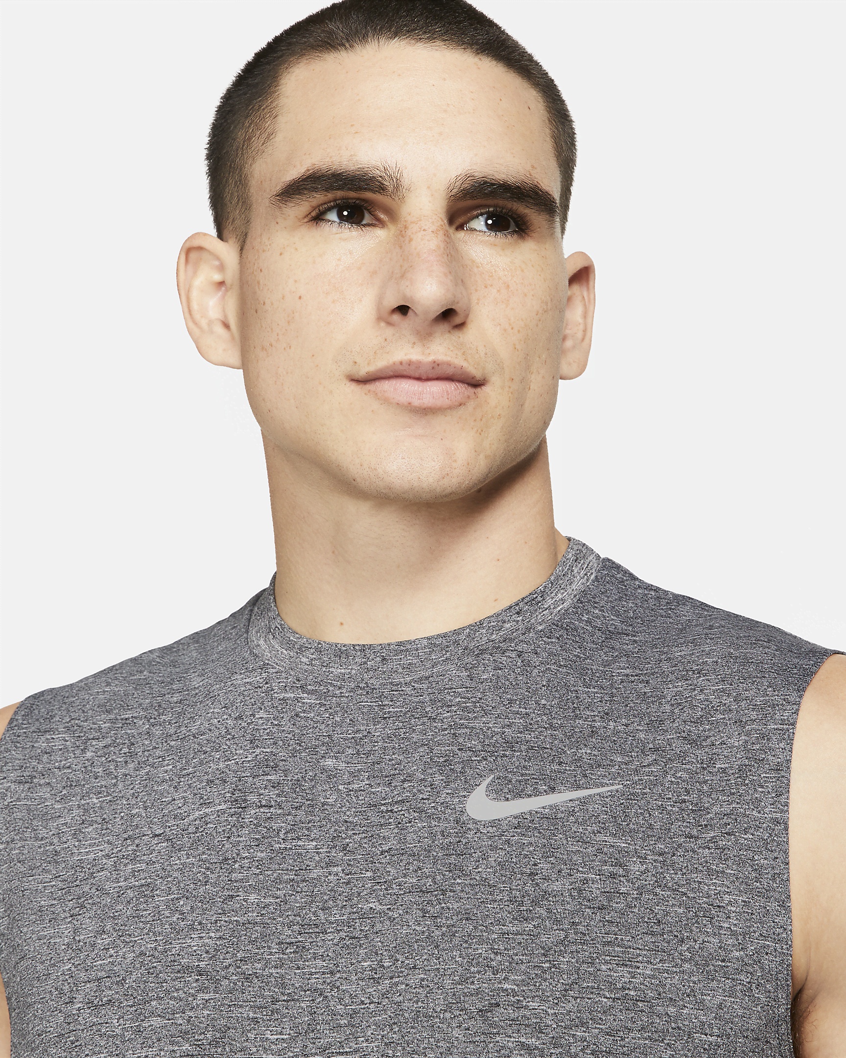 Nike Men's Heathered Sleeveless Hydroguard Swim Shirt - 3