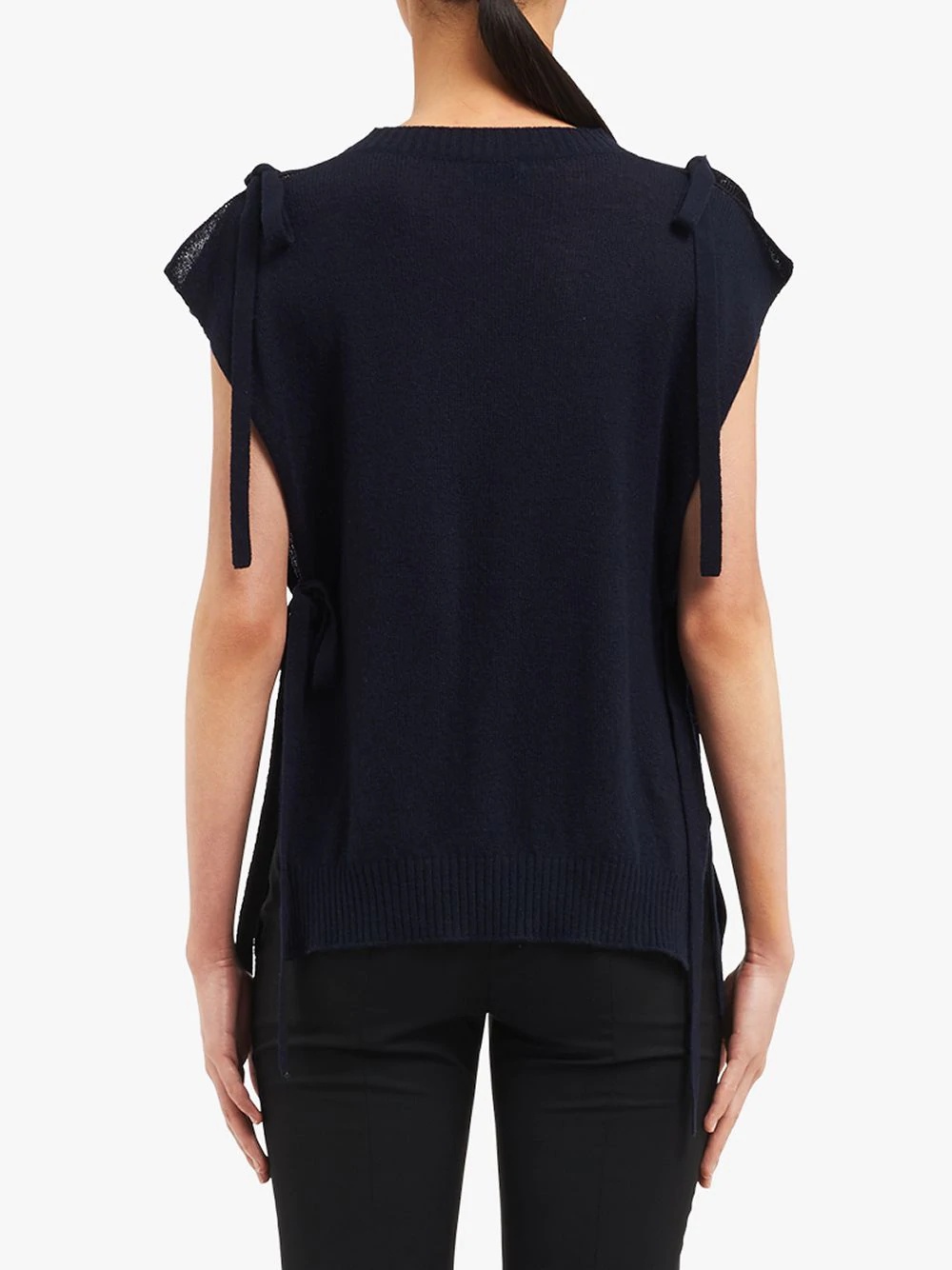 short-sleeve cashmere sweater - 4