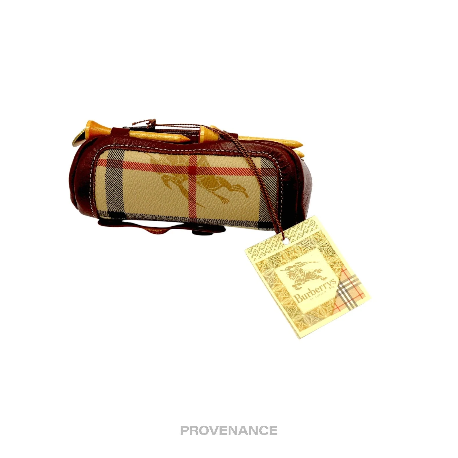 Burberry Golf Ball Caddy - "Burberrys" Haymarket Check - 1