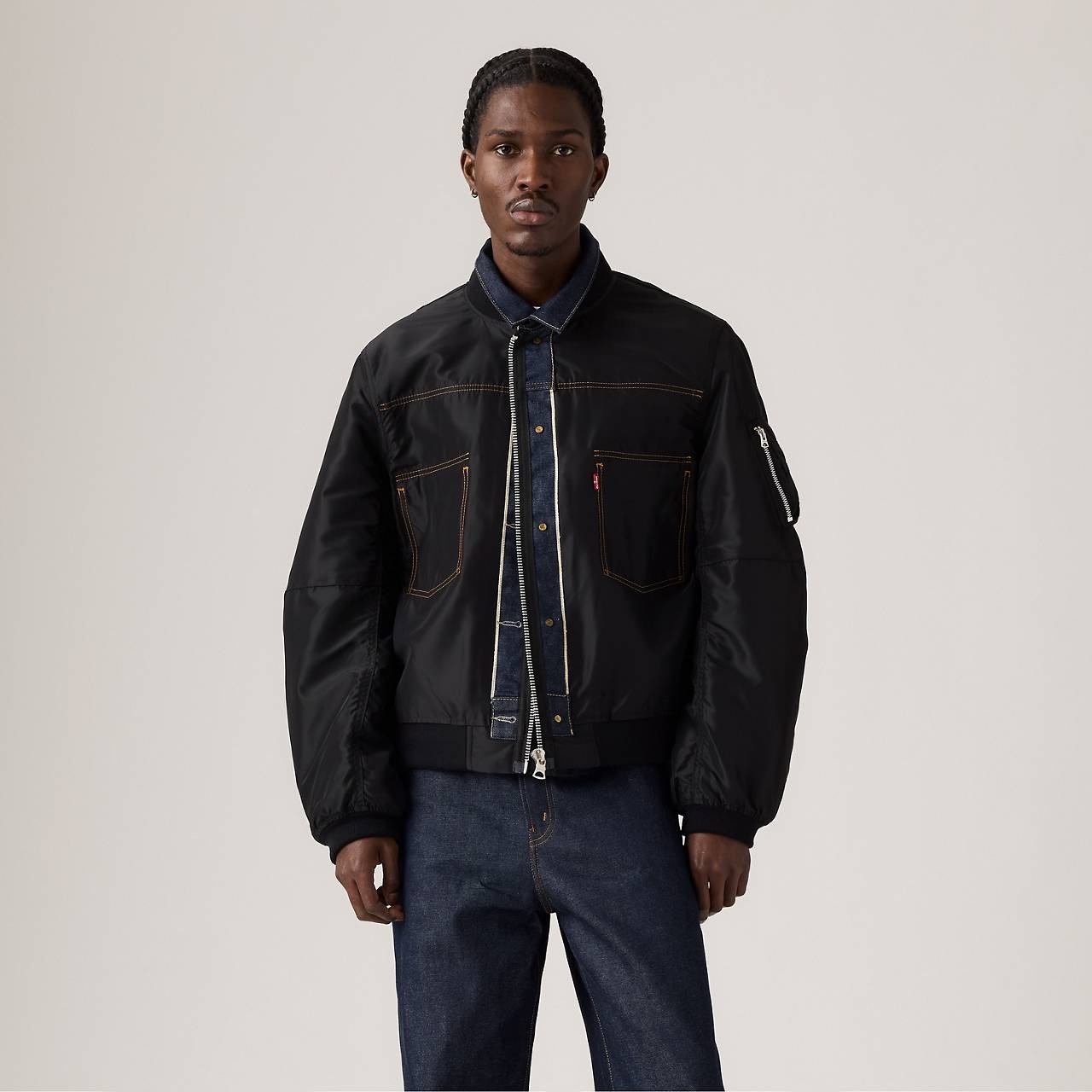LEVI’S® X SACAI MEN’S DENIM X NYLON TWILL REVERSIBLE BLOUSON - 1