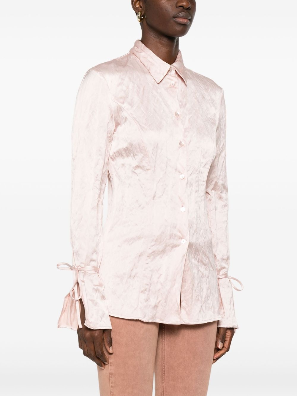crinkled satin shirt - 3