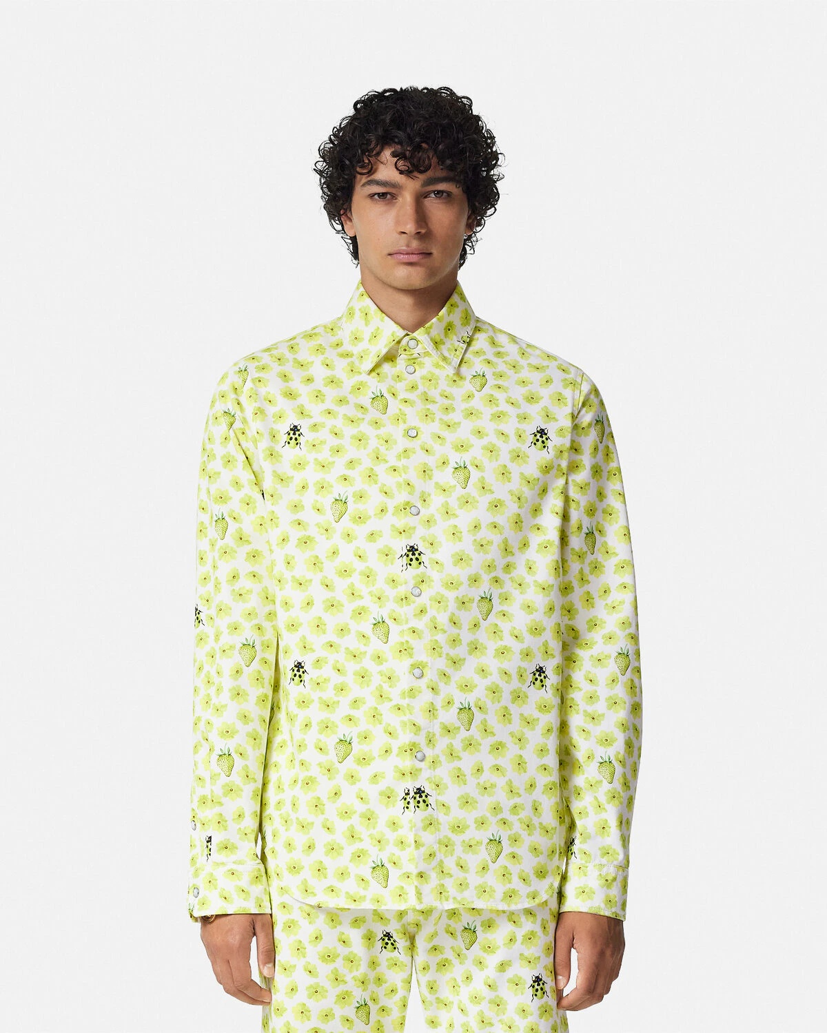 Strawberry Garden Denim Shirt - 4