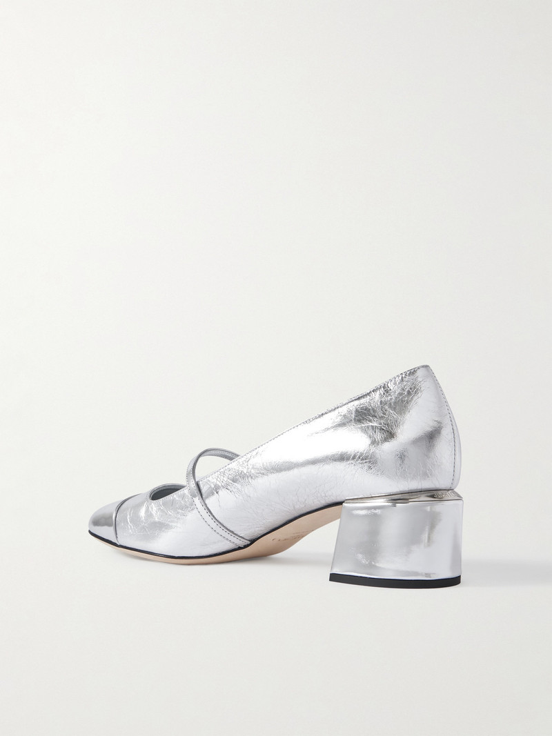 Elisa 45 Embellished Metallic Leather Mary Jane Pumps 3