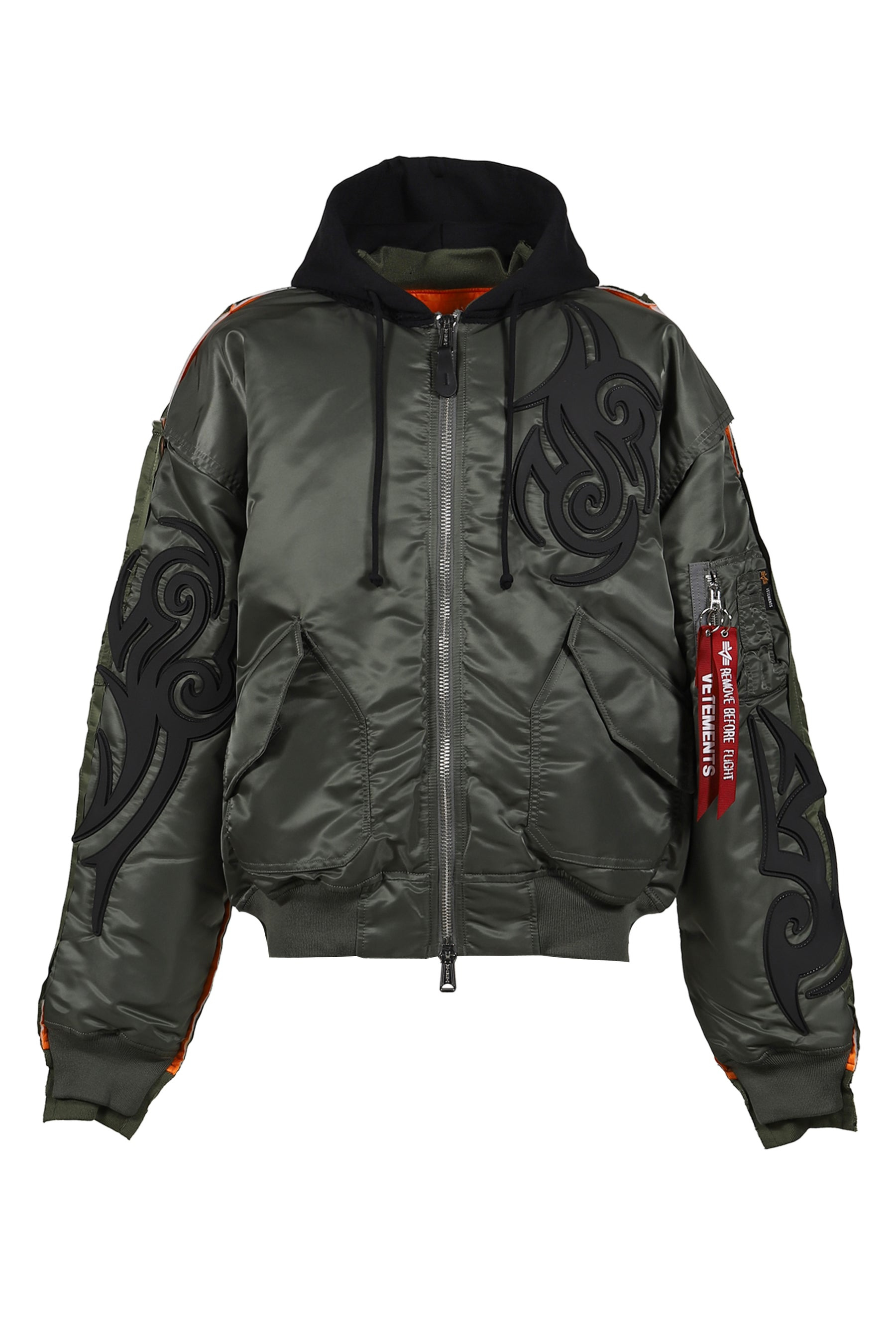 TRIBAL REWORKED BOMBER JACKET / GRN / BLK - 6