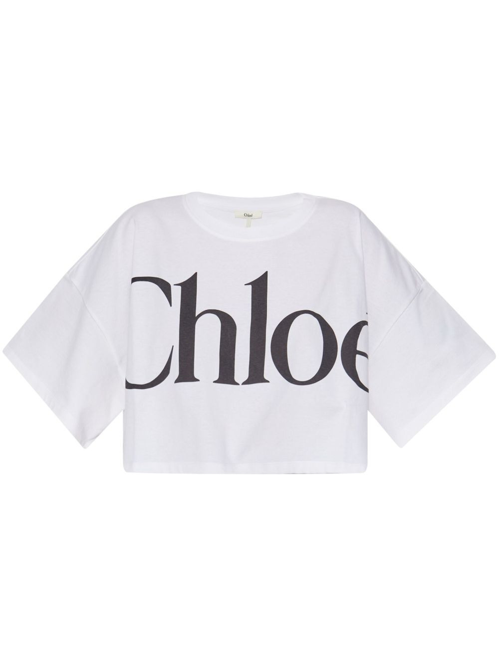 Chloé logo cropped T-shirt - 1