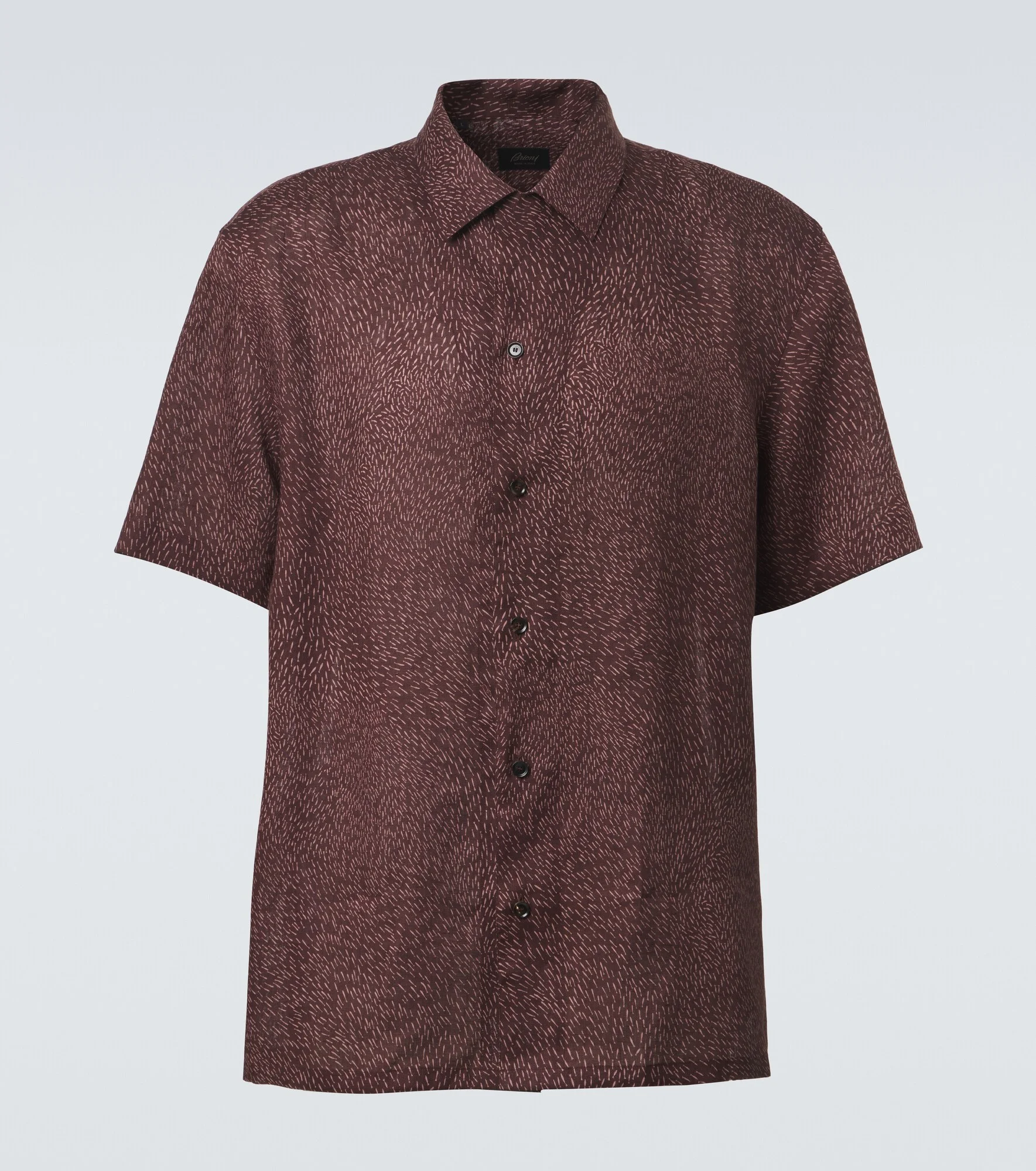 Printed linen shirt - 1