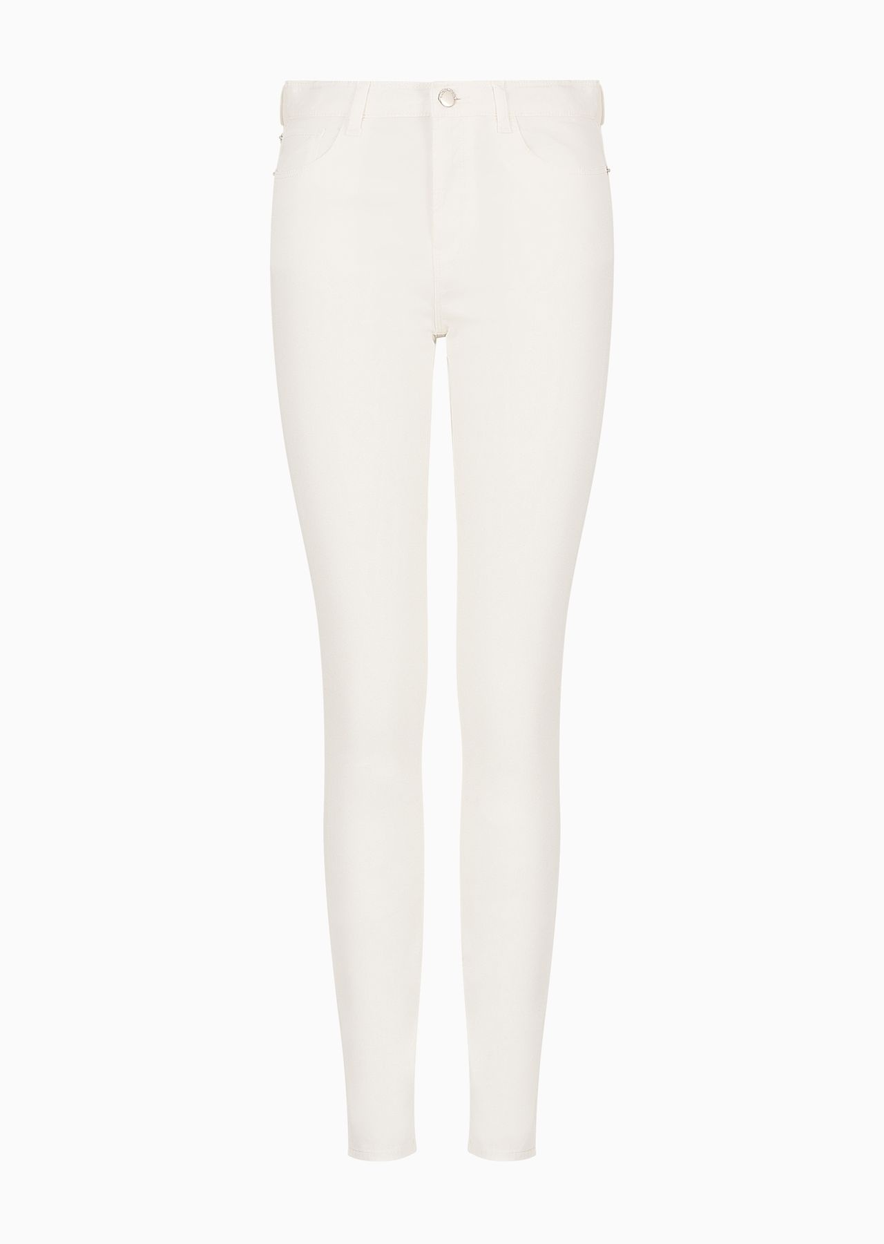 J20 High-waist super-skinny jeans in a worn-look denim - 1