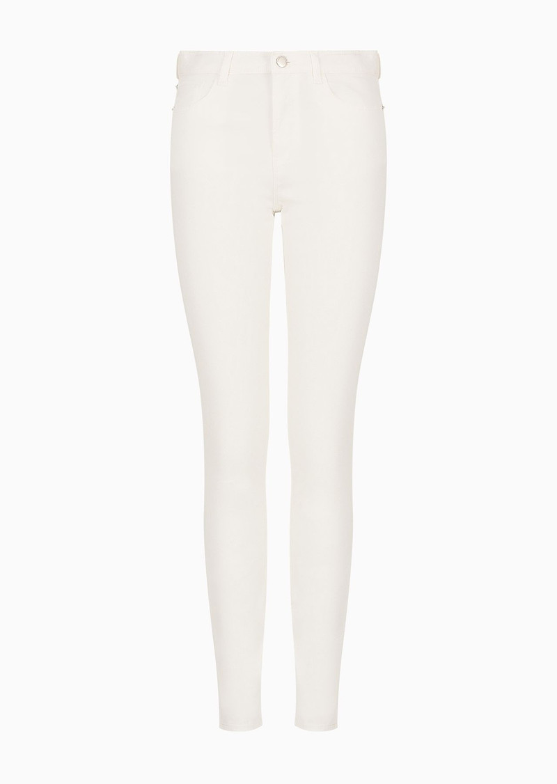 J20 High-waist super-skinny jeans in a worn-look denim 1