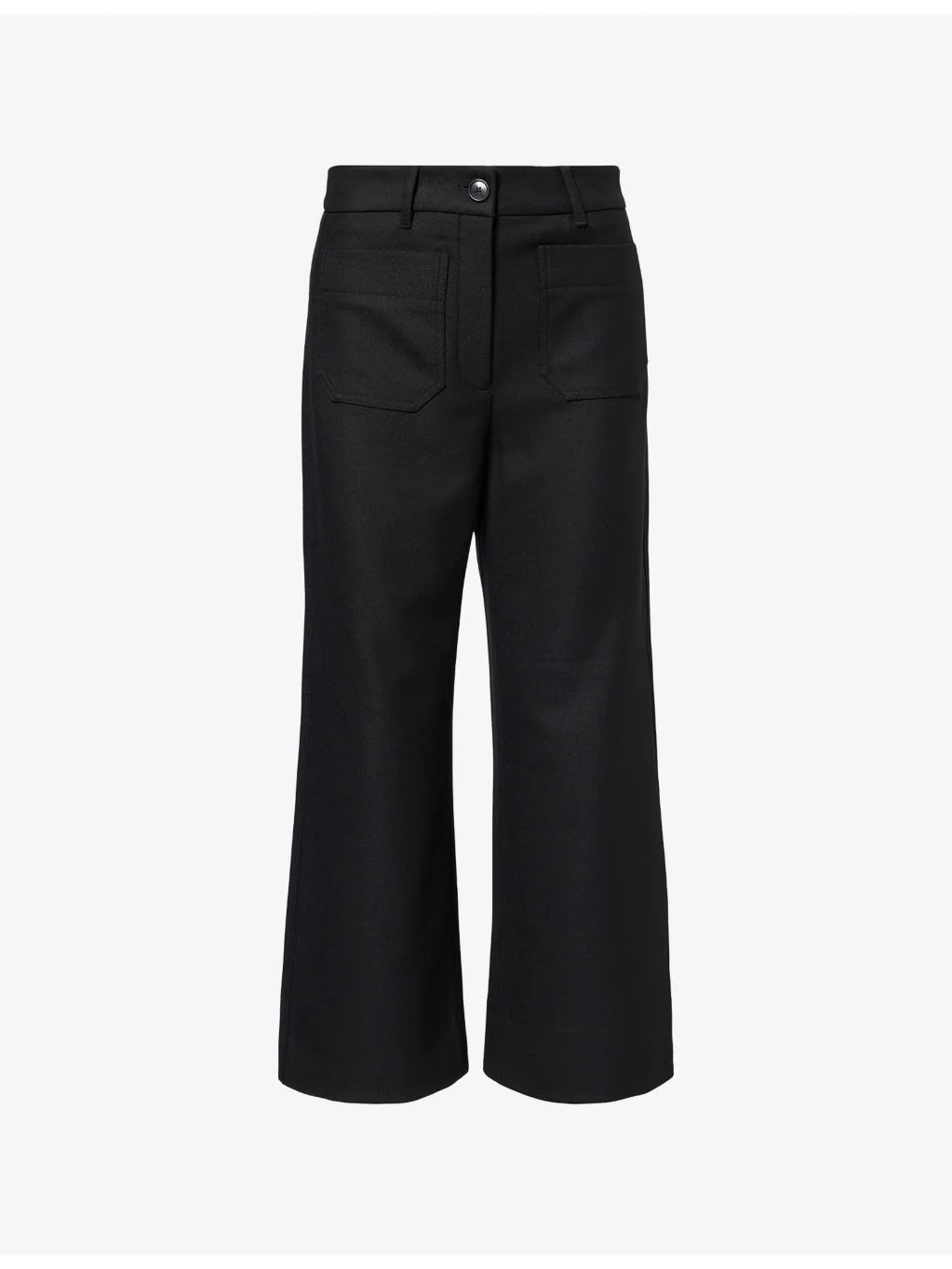 Relaxed-Fit Crop-Leg Stretch-Woven Trousers - 1