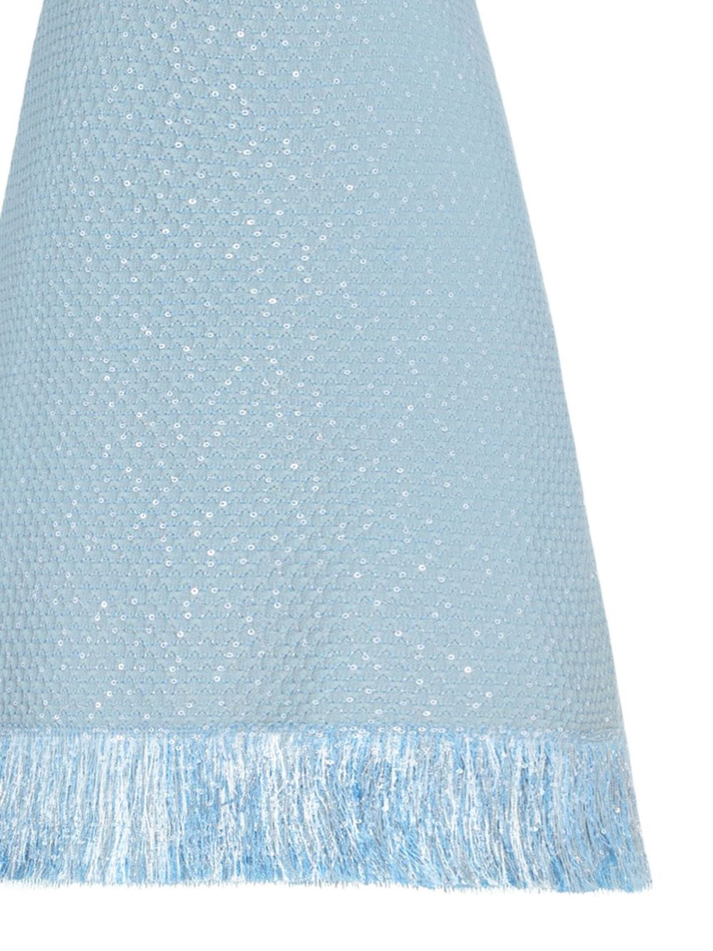 sequinned tweed fringe dress - 2