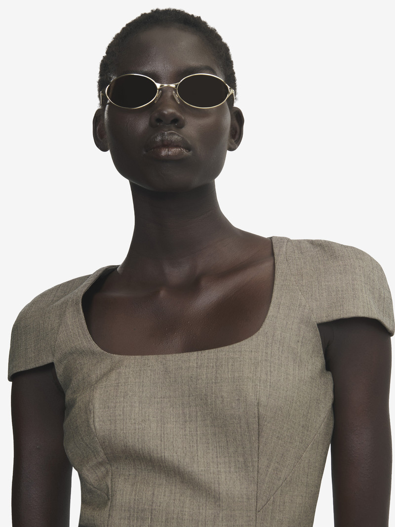 Alexander McQueen Neo Oval Sunglasses outlook