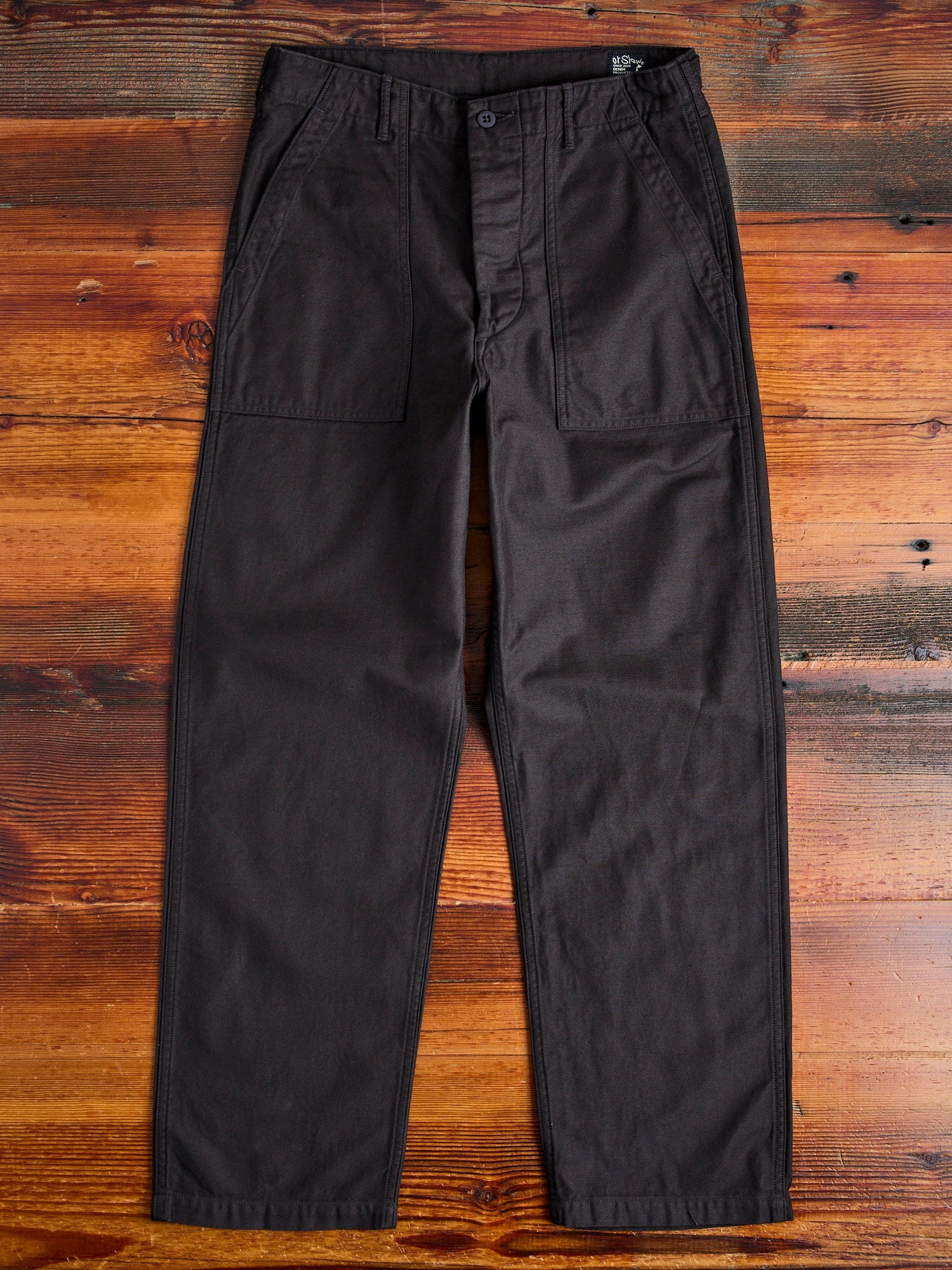 Straight Fit Fatigue Pants in Black - 1