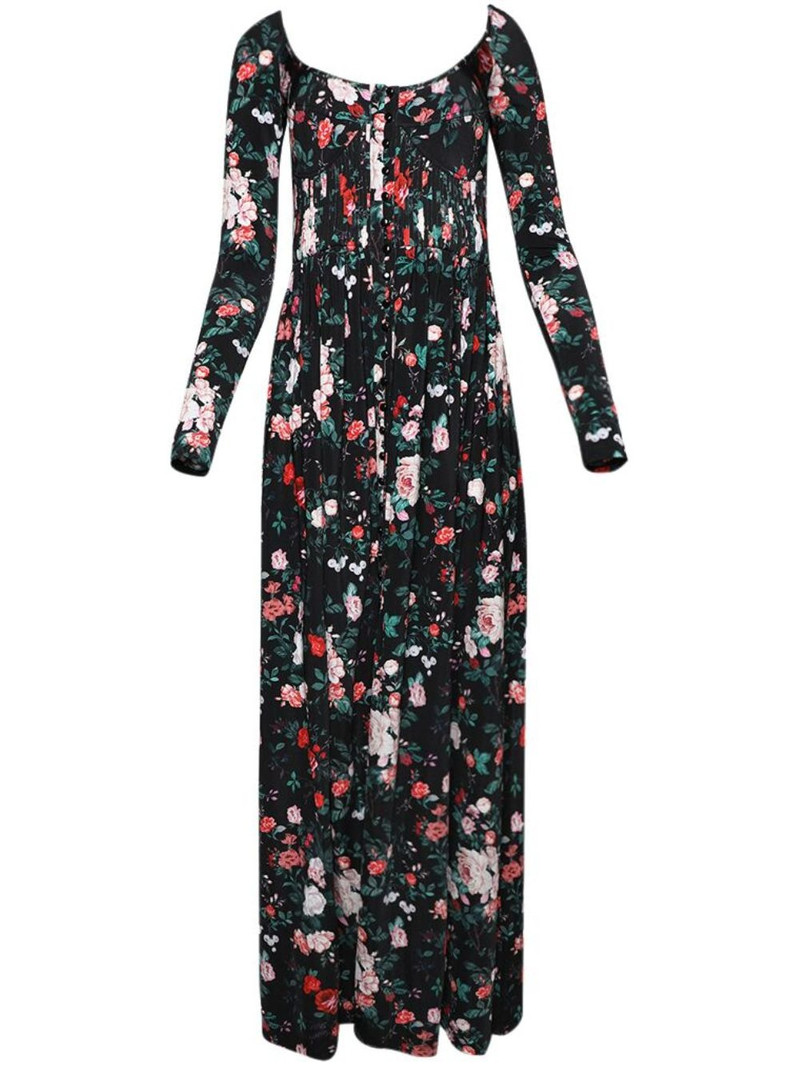 rose-print maxi dress 1