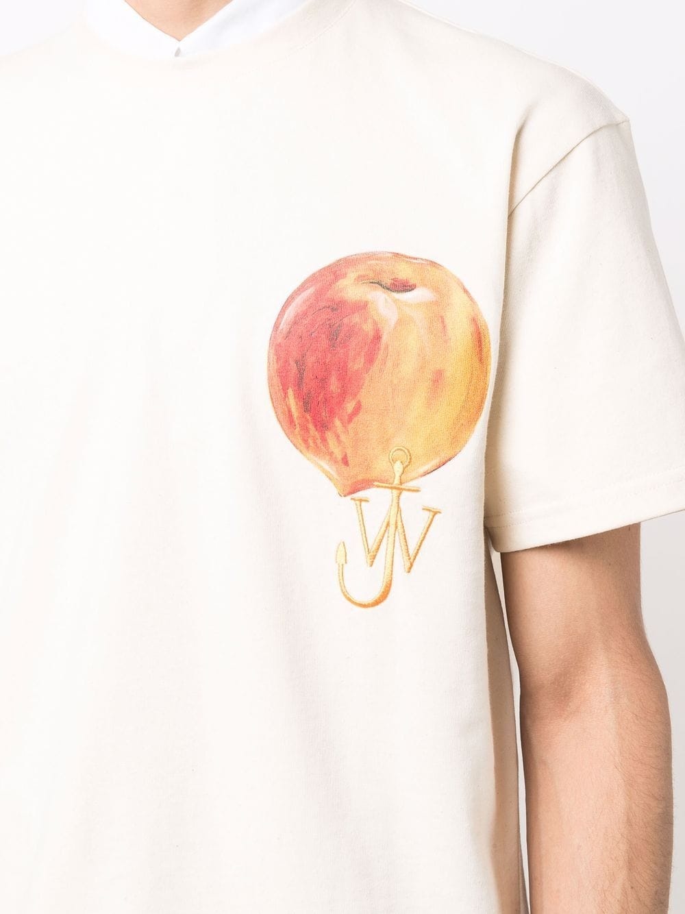 peach-print logo T-shirt - 6