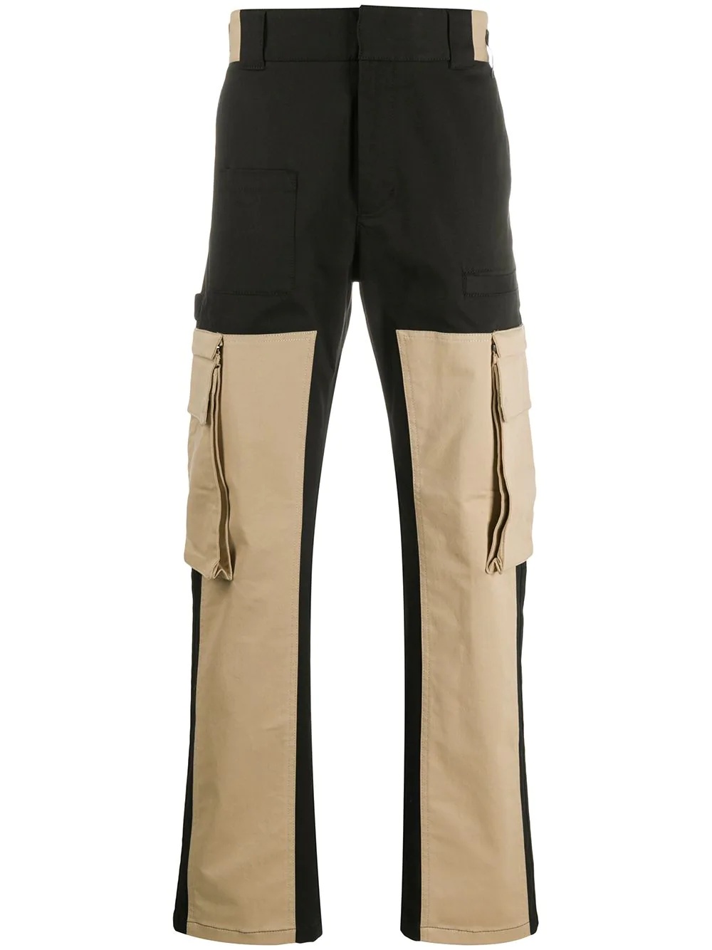 panelled cargo trousers - 1