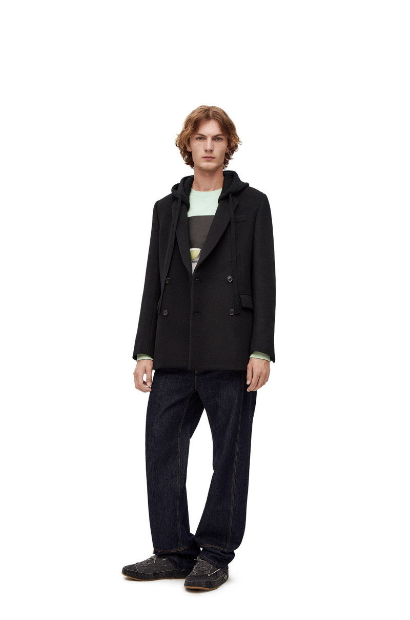 Loewe Knitted back jacket in wool, cashmere and silk outlook
