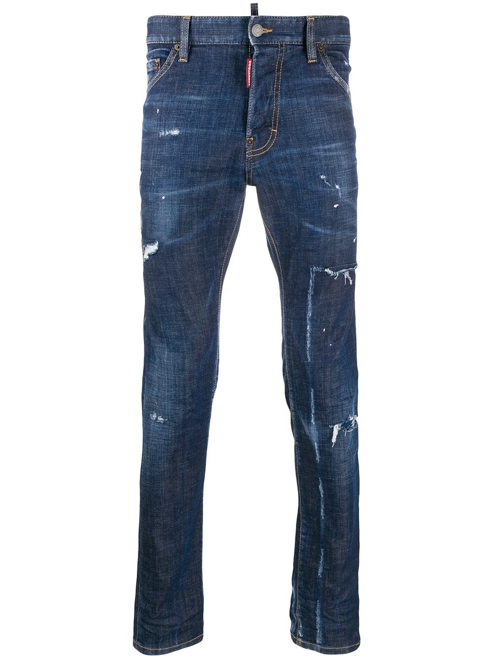 distressed effect skinny jeans - 1