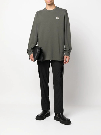 Moncler logo-patch long-sleeve T-shirt outlook