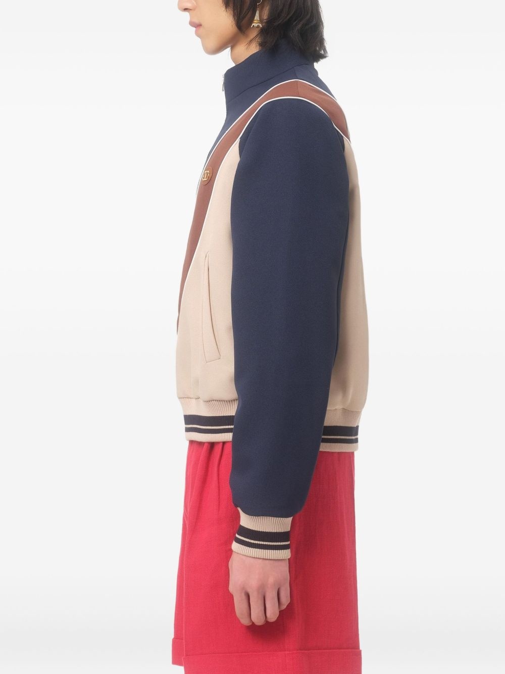 logo-patch zip-up sweatshirt - 3