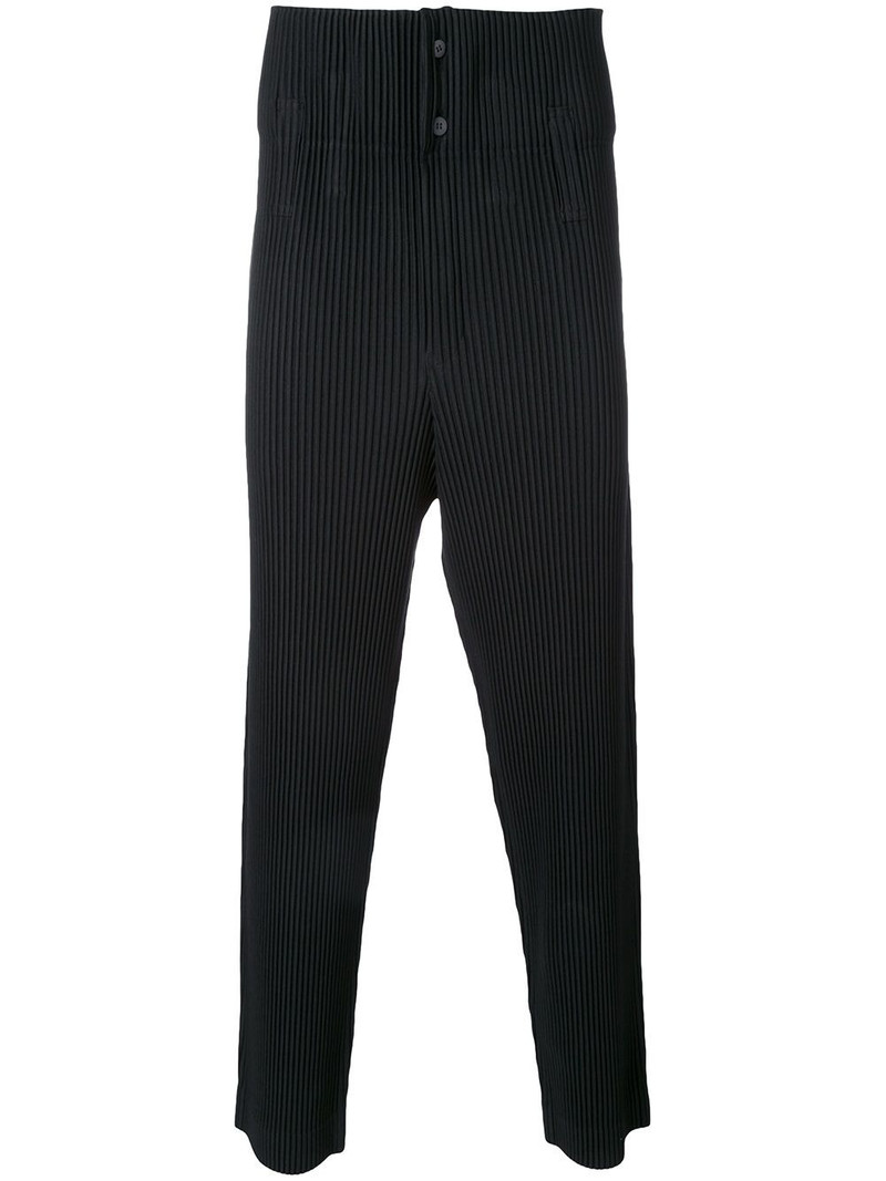 drop-crotch pleated trousers 1