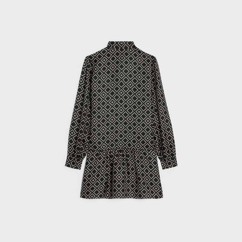 CELINE Basque mini dress in silk twill outlook