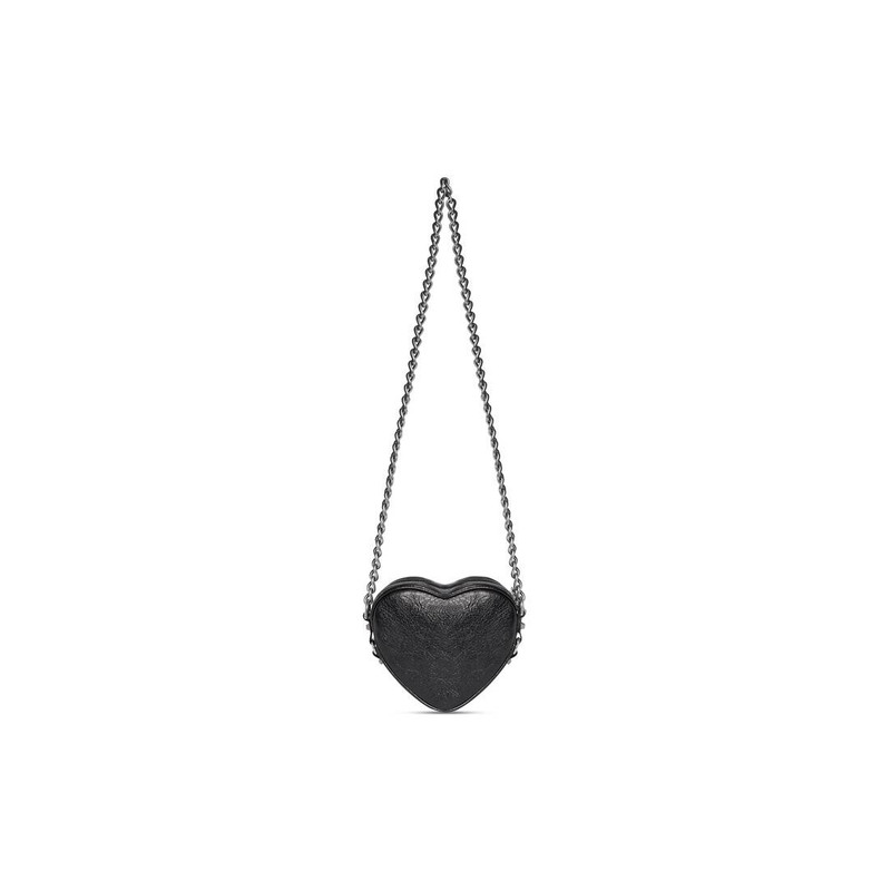 Women's Le Cagole Heart Mini Bag  in Black 4
