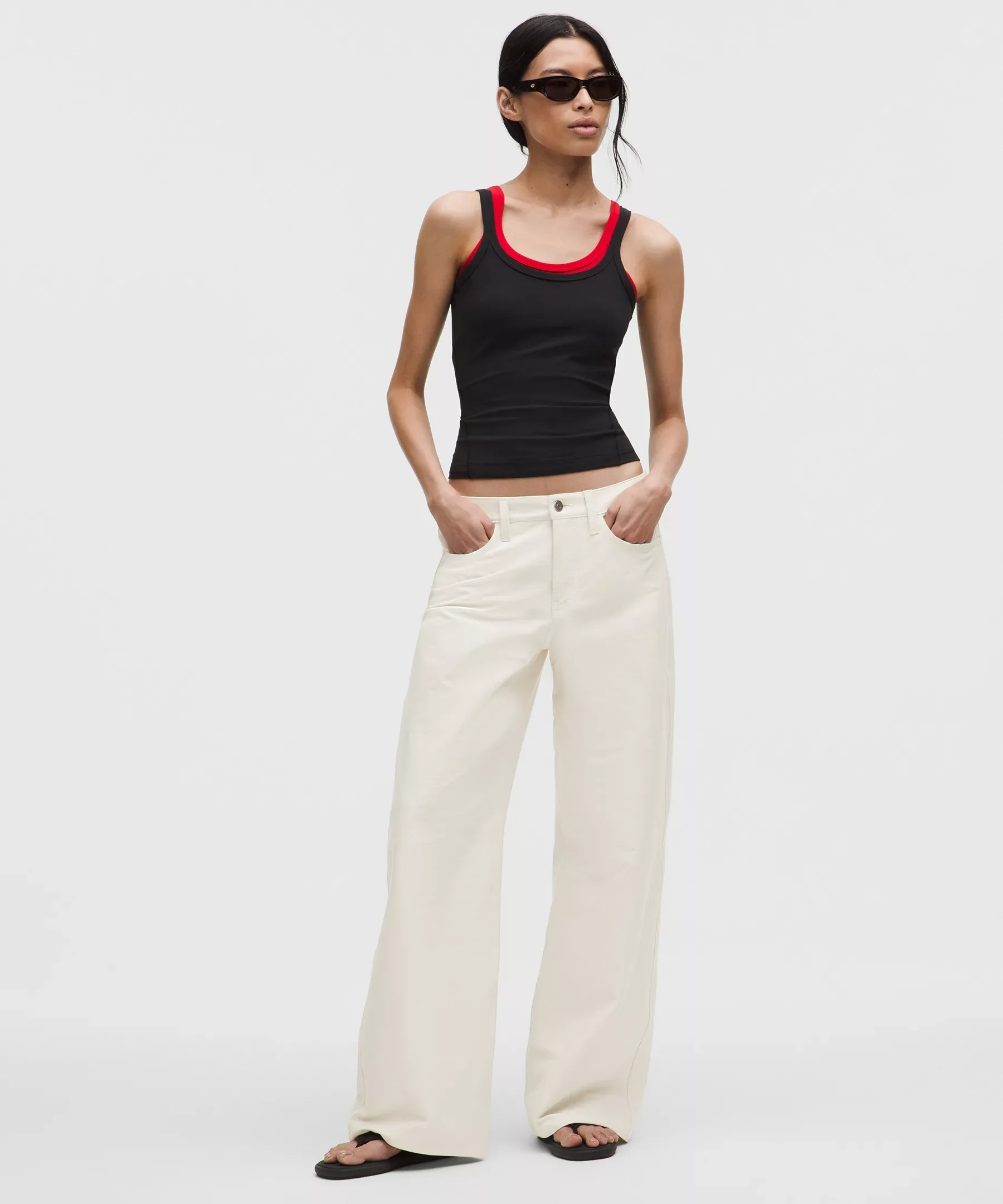 EasyFive Low-Rise Classic Wide-Leg Pant *Short - 1