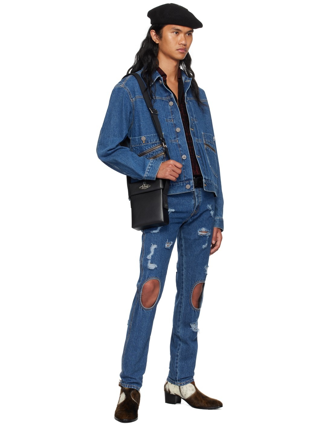 Blue Cut Out Peppe Jeans - 4