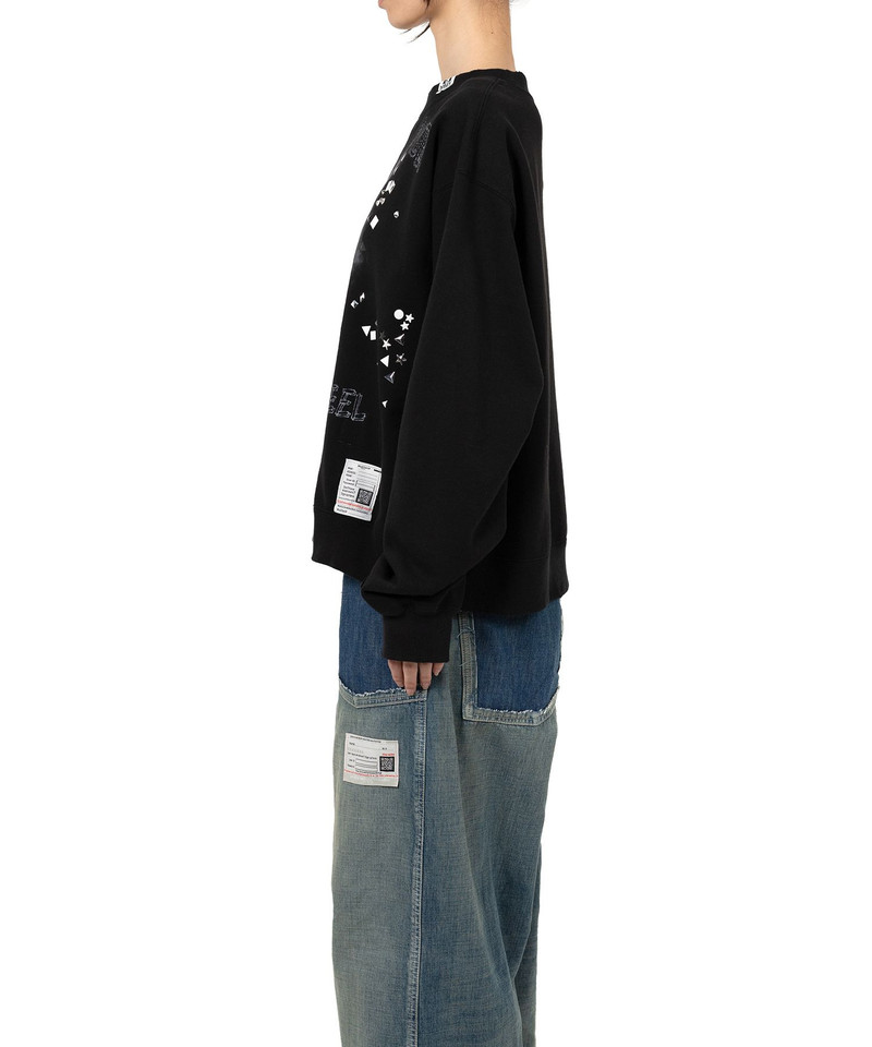 Cat Printed Embellished Distressed Sweatshirt 10