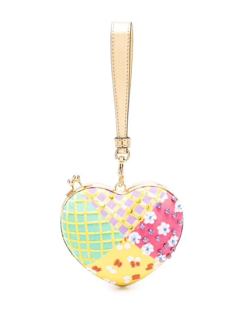 bead-embellished heart bag - 6