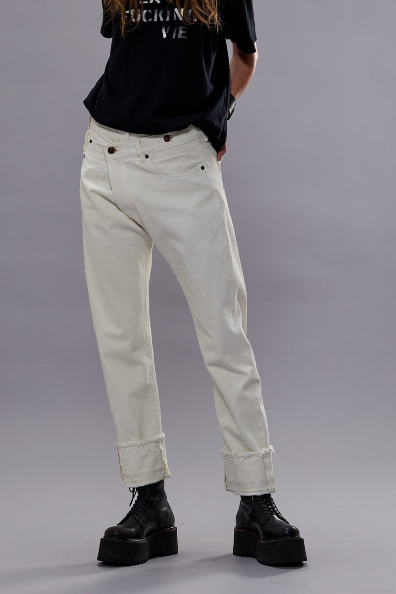 CUFFED CROSSOVER JEAN - BENNETT WHITE SELVEDGE - R13 1
