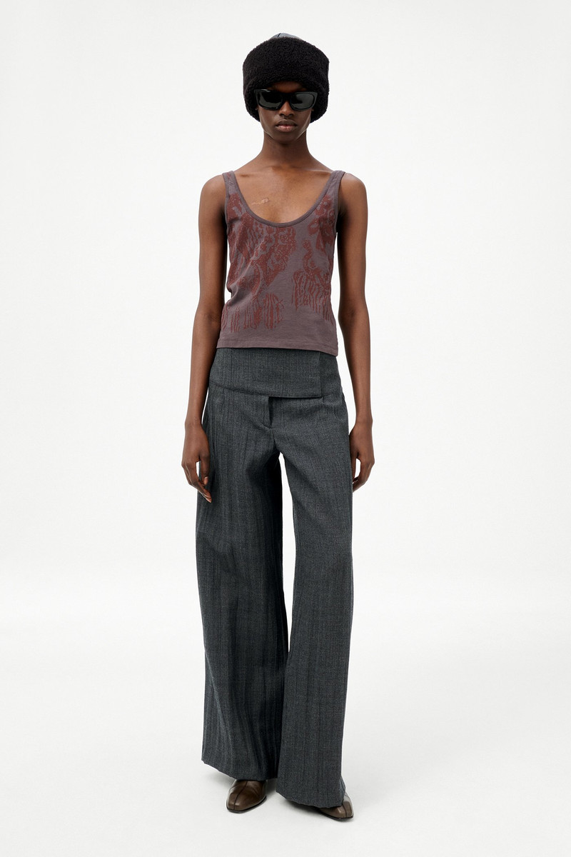 Our Legacy Our Legacy Blade Tank Tasty Raisin Lace Stencil outlook