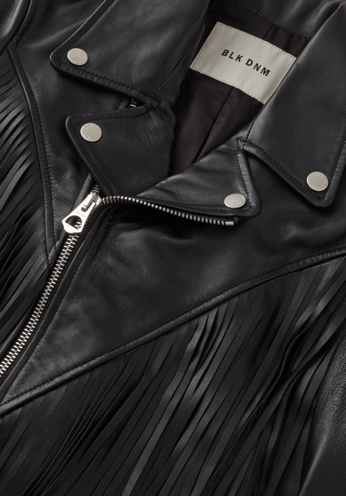 LEATHER JACKET 68 BLACK FRINGES - 5