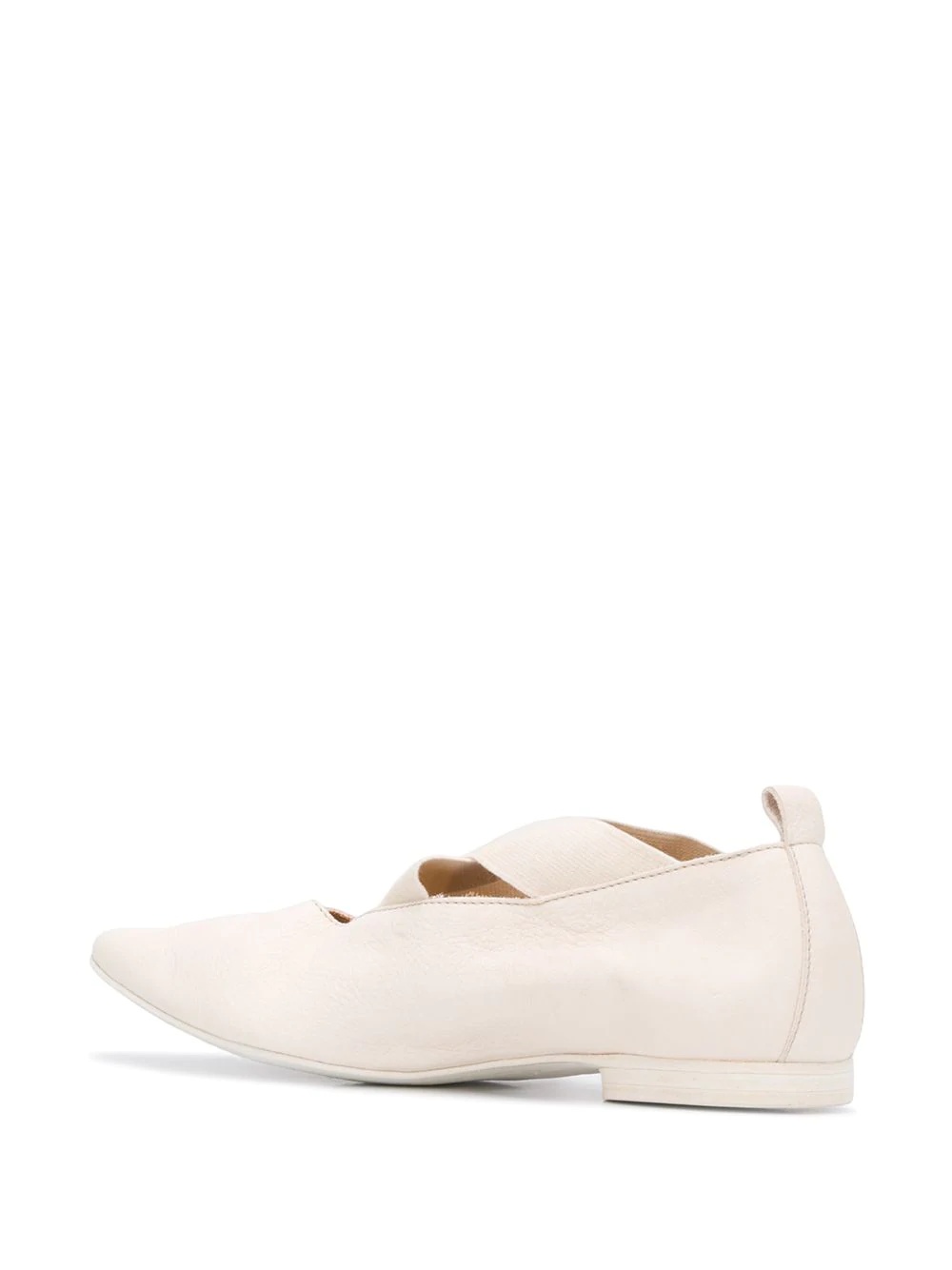 crisscross strap pointed toe ballerinas - 3