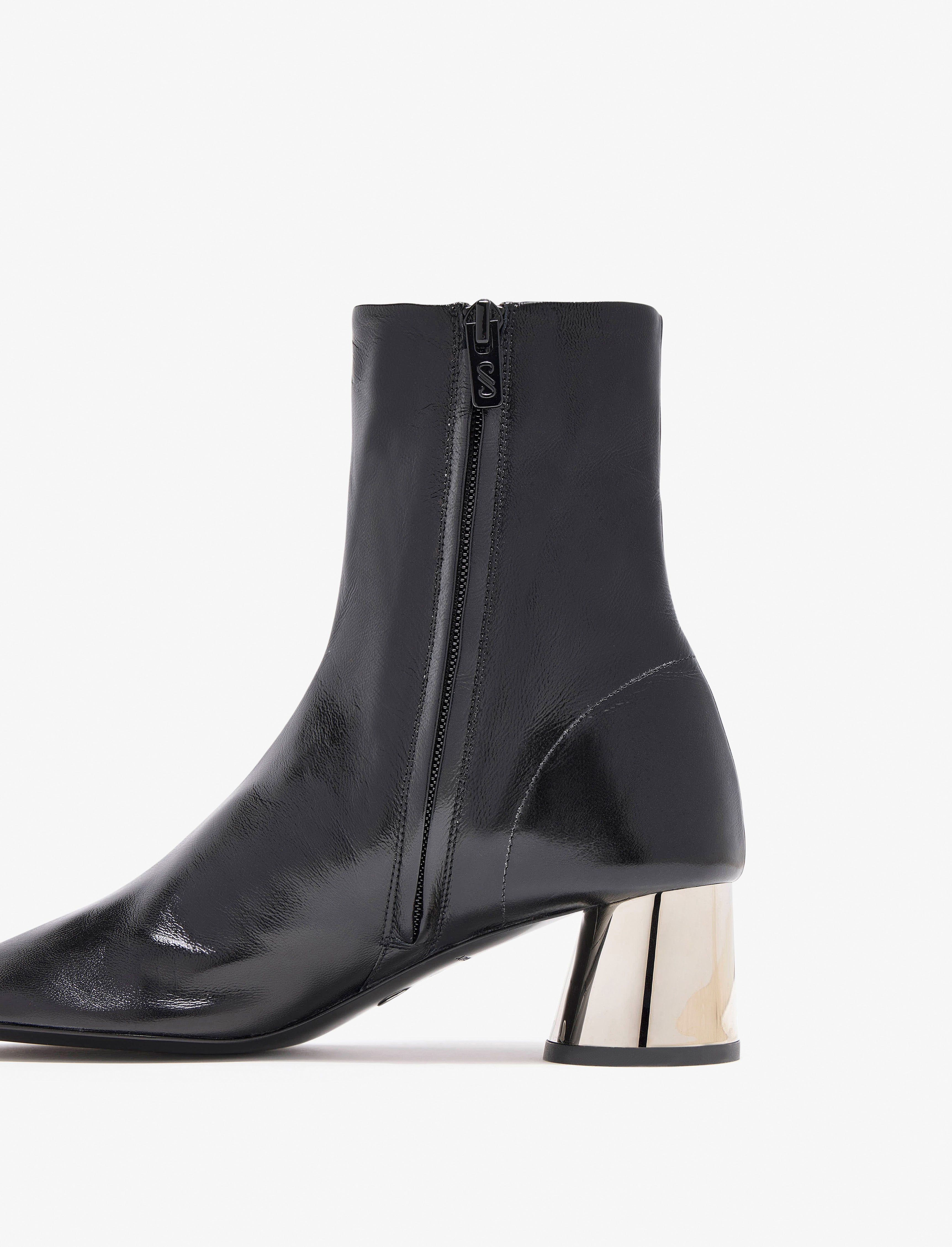 Glove Ankle Boots in Slick Nappa - 5