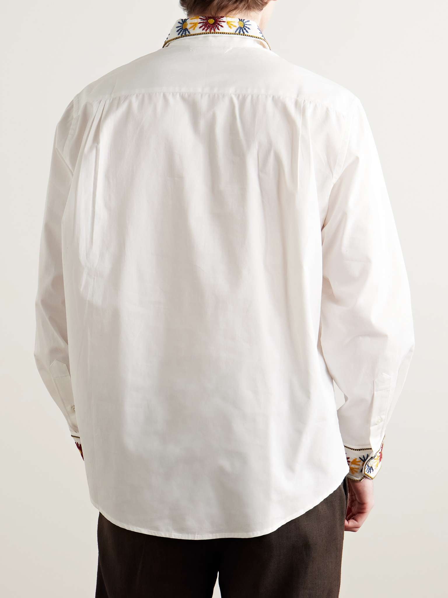 Candyfloss Embroidered Cotton Oxford Shirt - 3