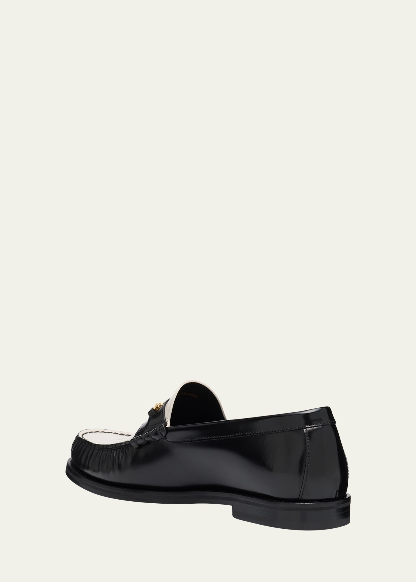 Men's Two-Tone Leather MA Chain Bit Loafers - 4