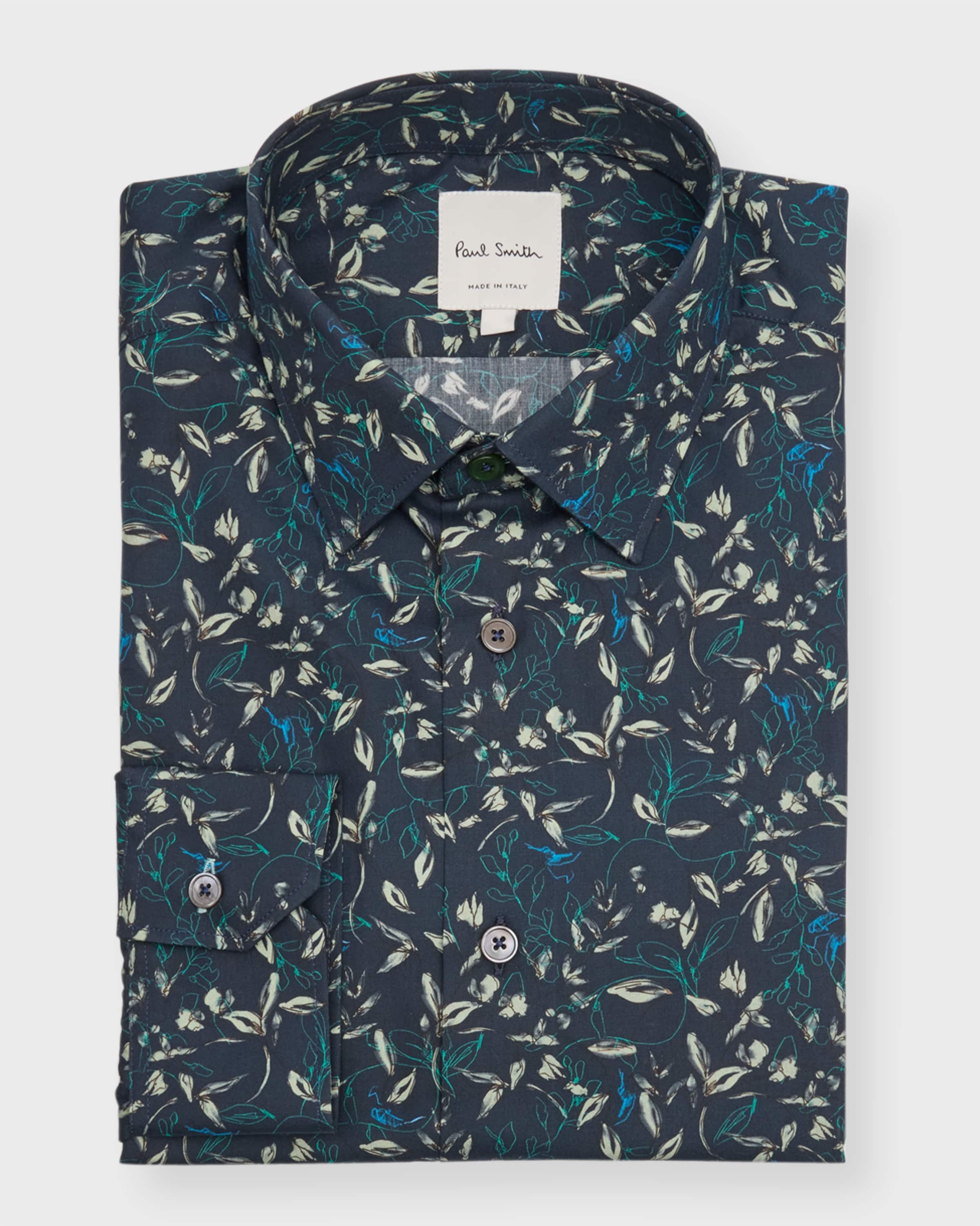 Men's Abstract Floral Dress Shirt - 2