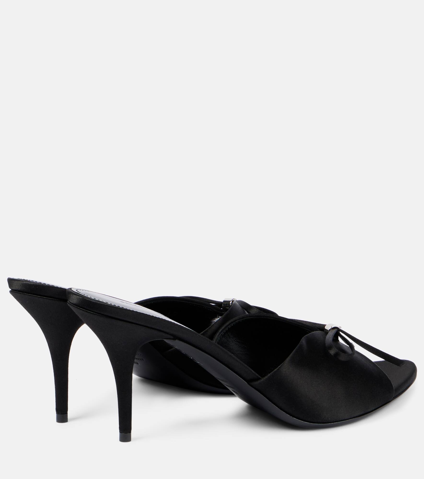 Knife Bow 80 satin sandals - 4