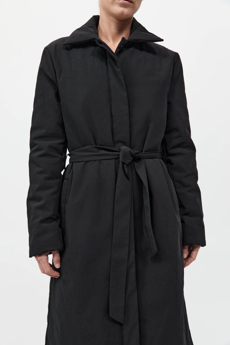 Padded Car Coat - Black - 4