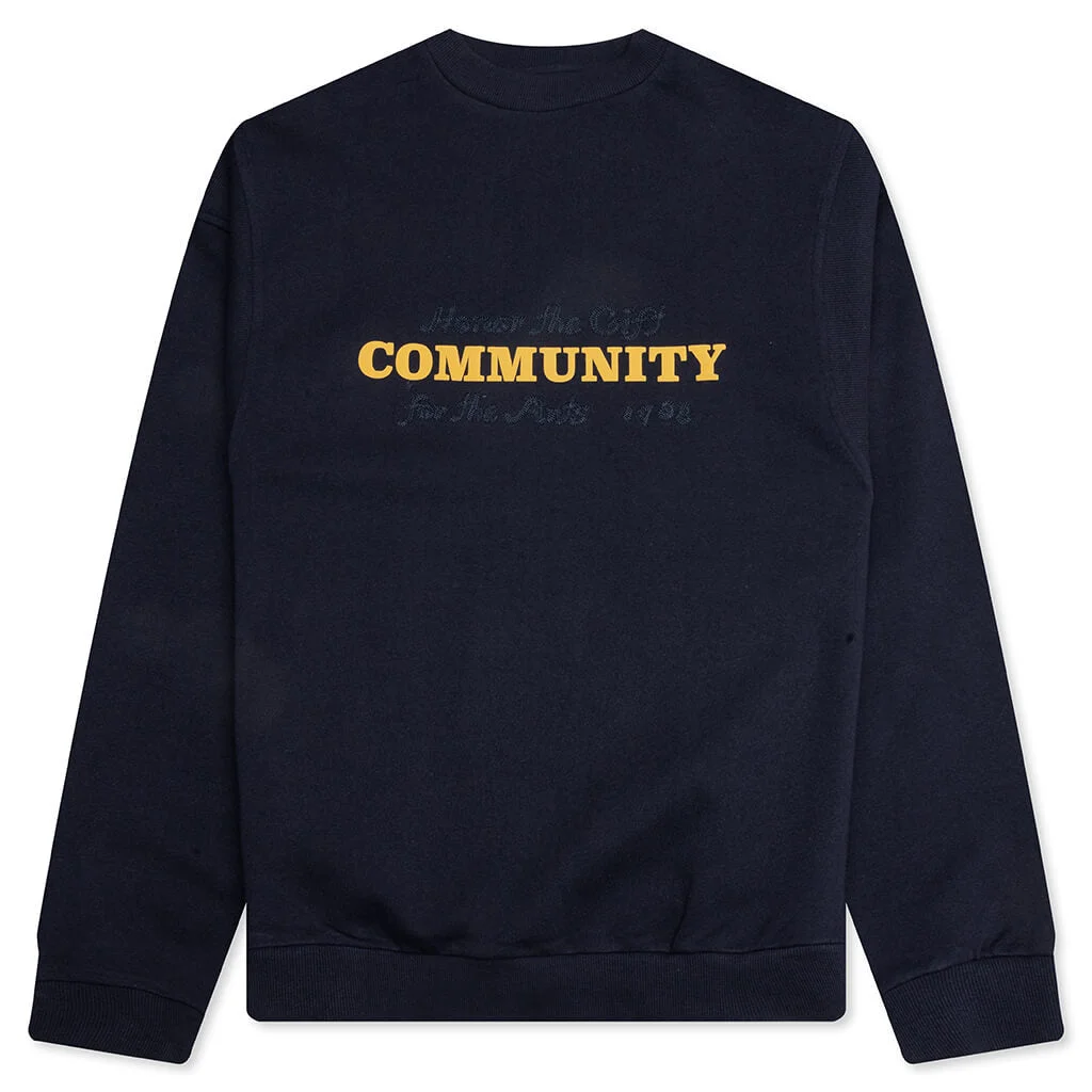 TRACK CREWNECK - NAVY - 1
