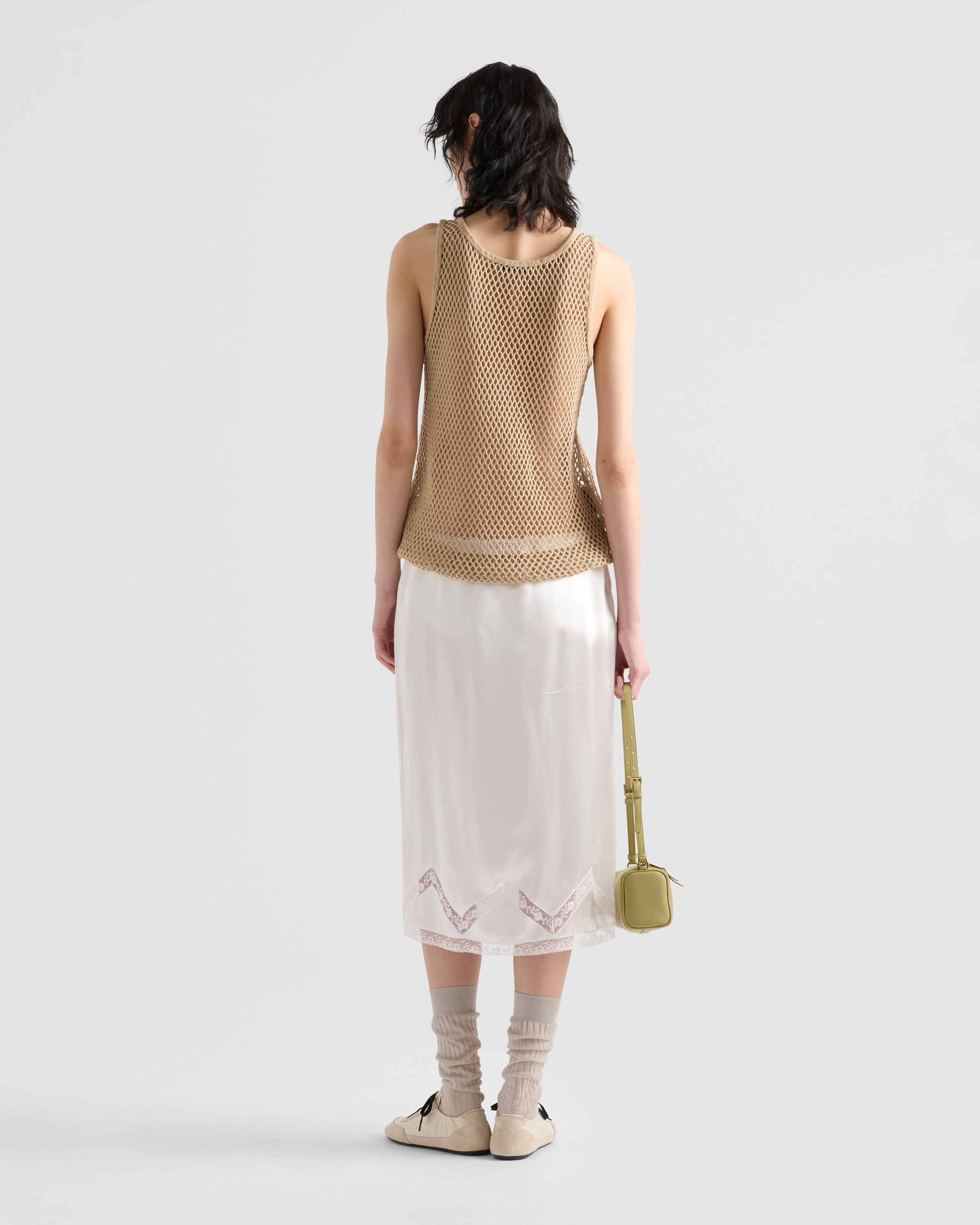 Sleeveless cotton mesh top - 5