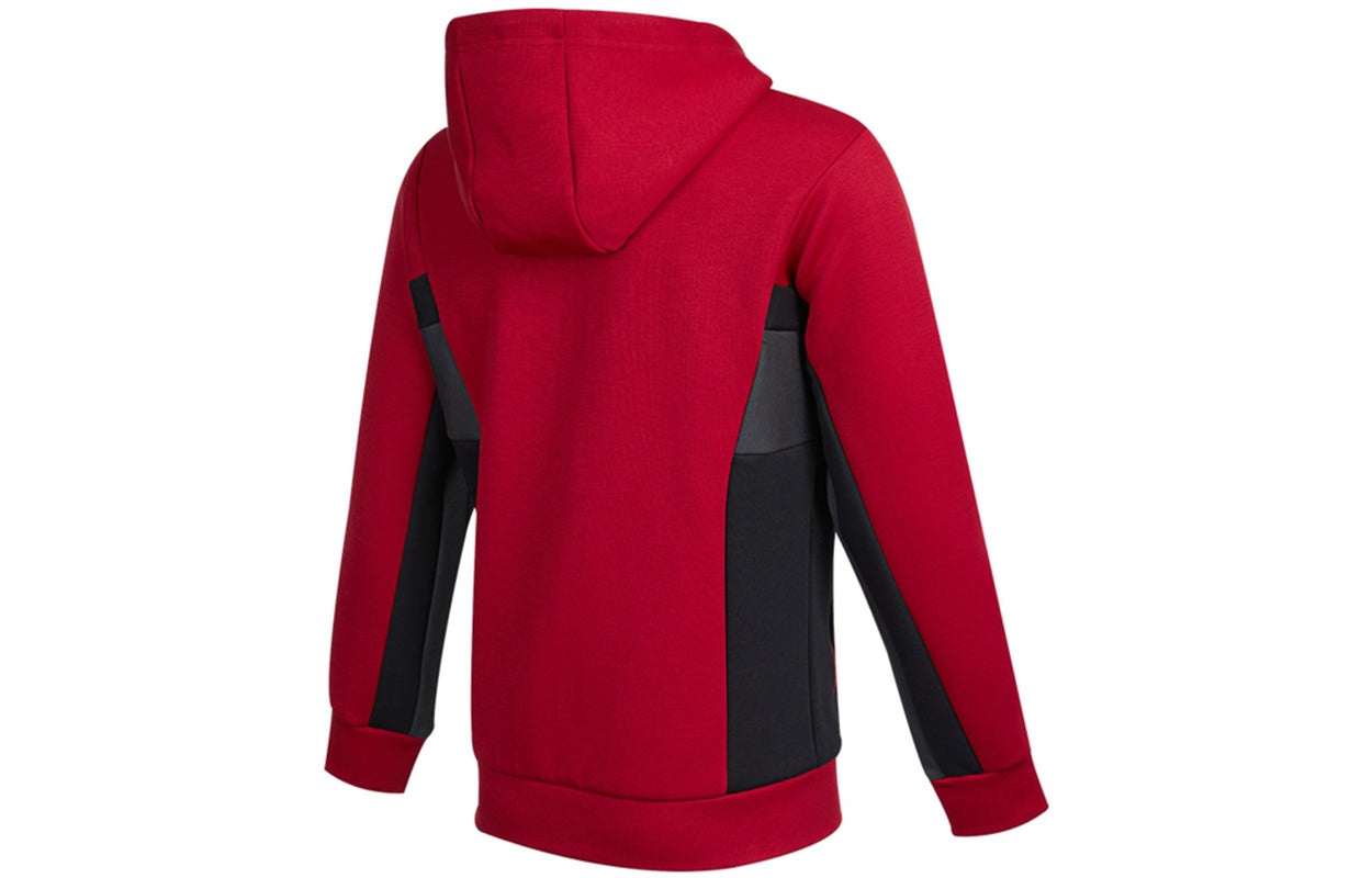 adidas St Kn Spcr Jkt Contrasting Colors Pocket Knit Sports hooded Logo Jacket Red H39240 - 2