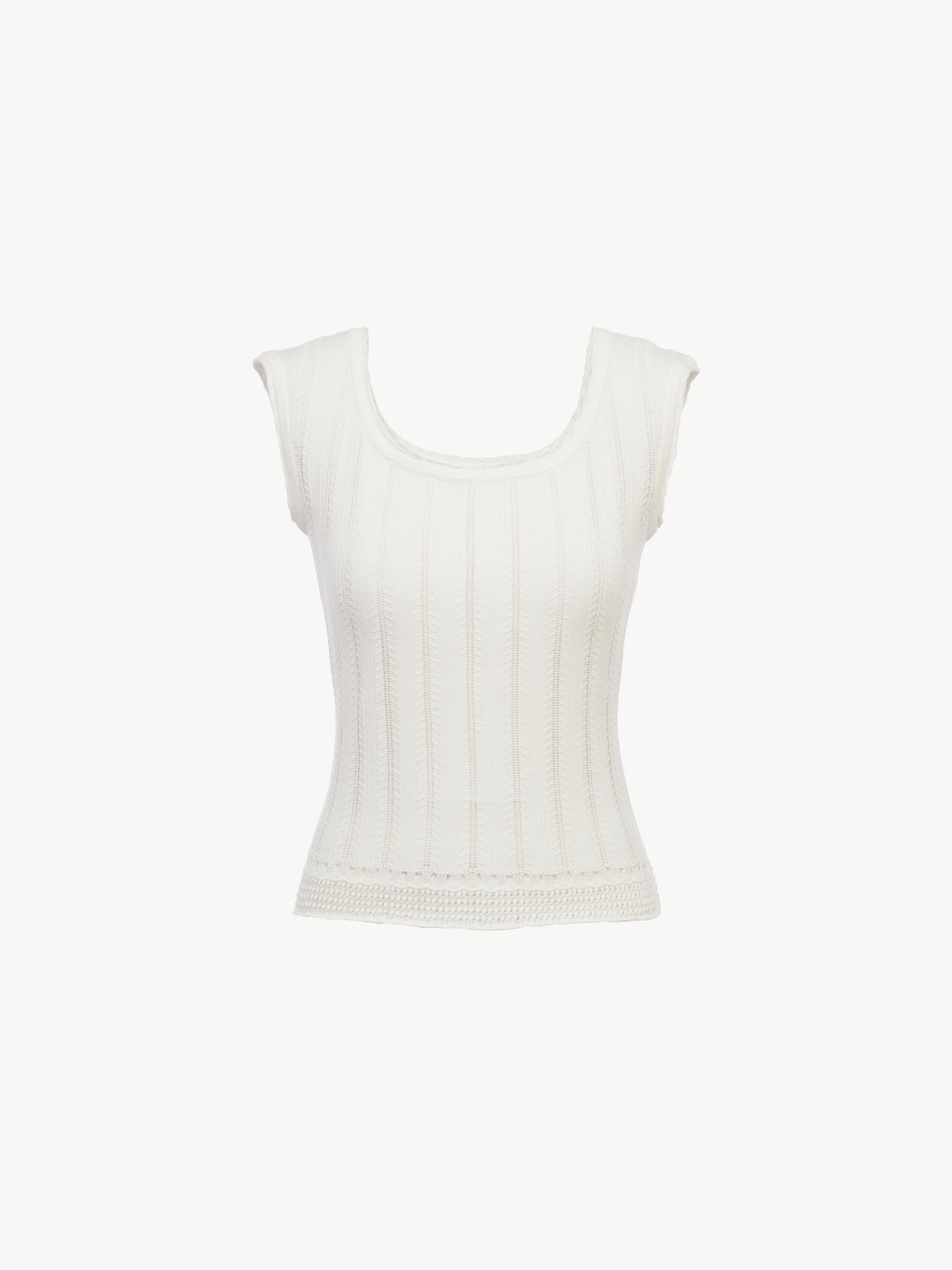 SLEEVELESS KNIT BLOUSE - 4