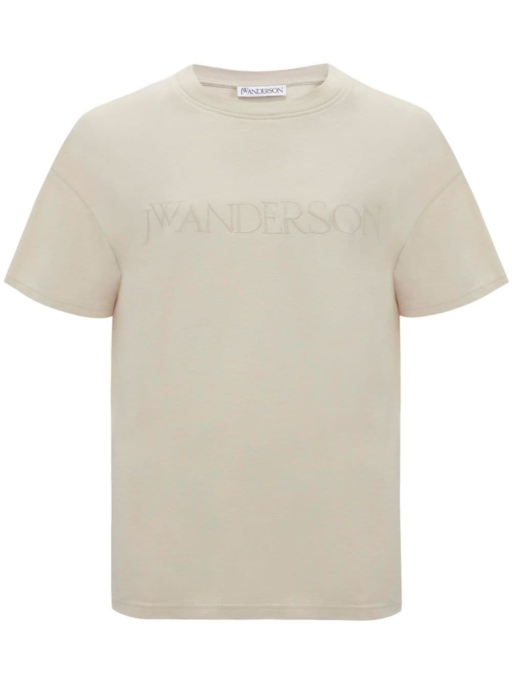 logo-embroidered cotton T-shirt - 1