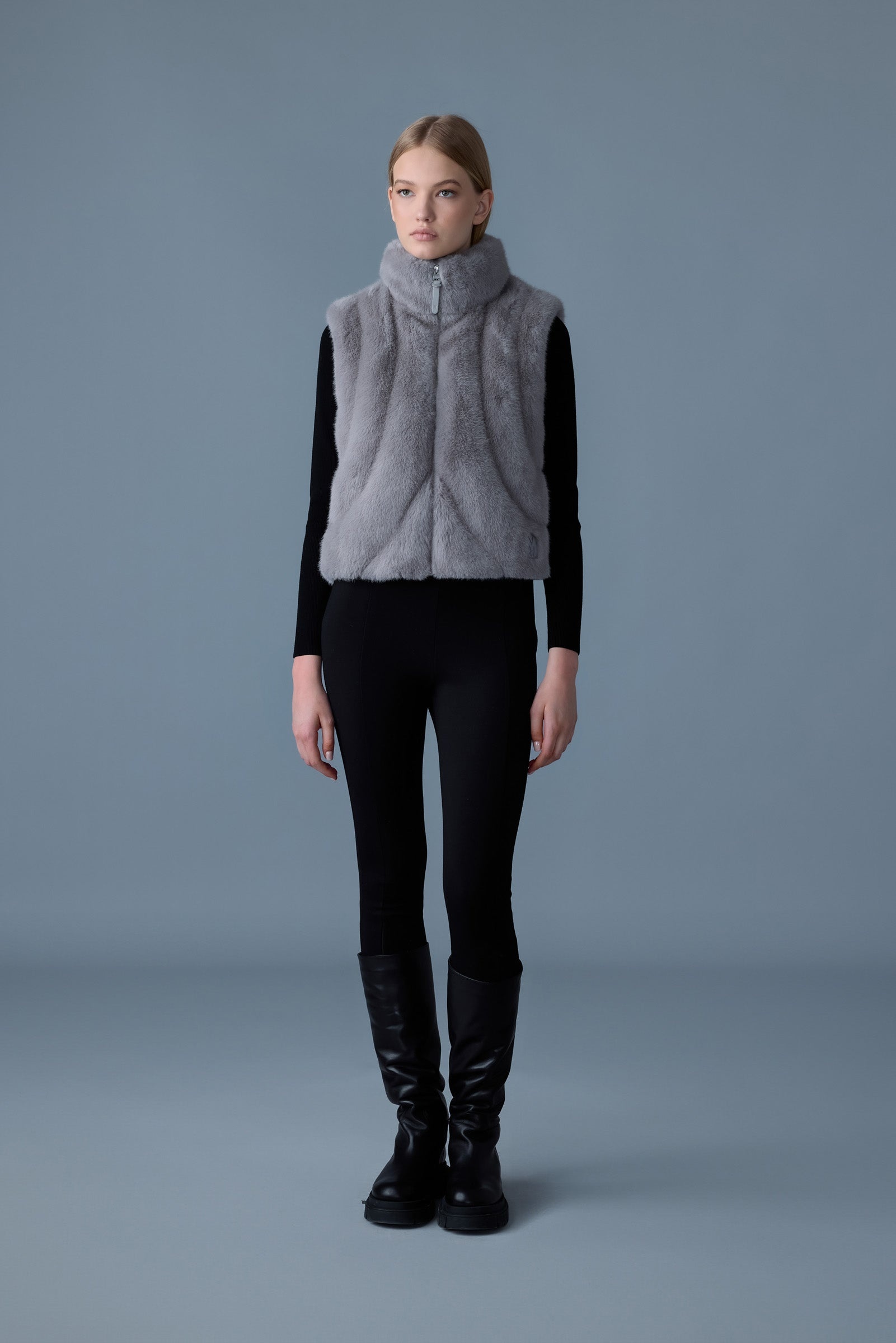 GINNY Brushed faux-fur vest - 3