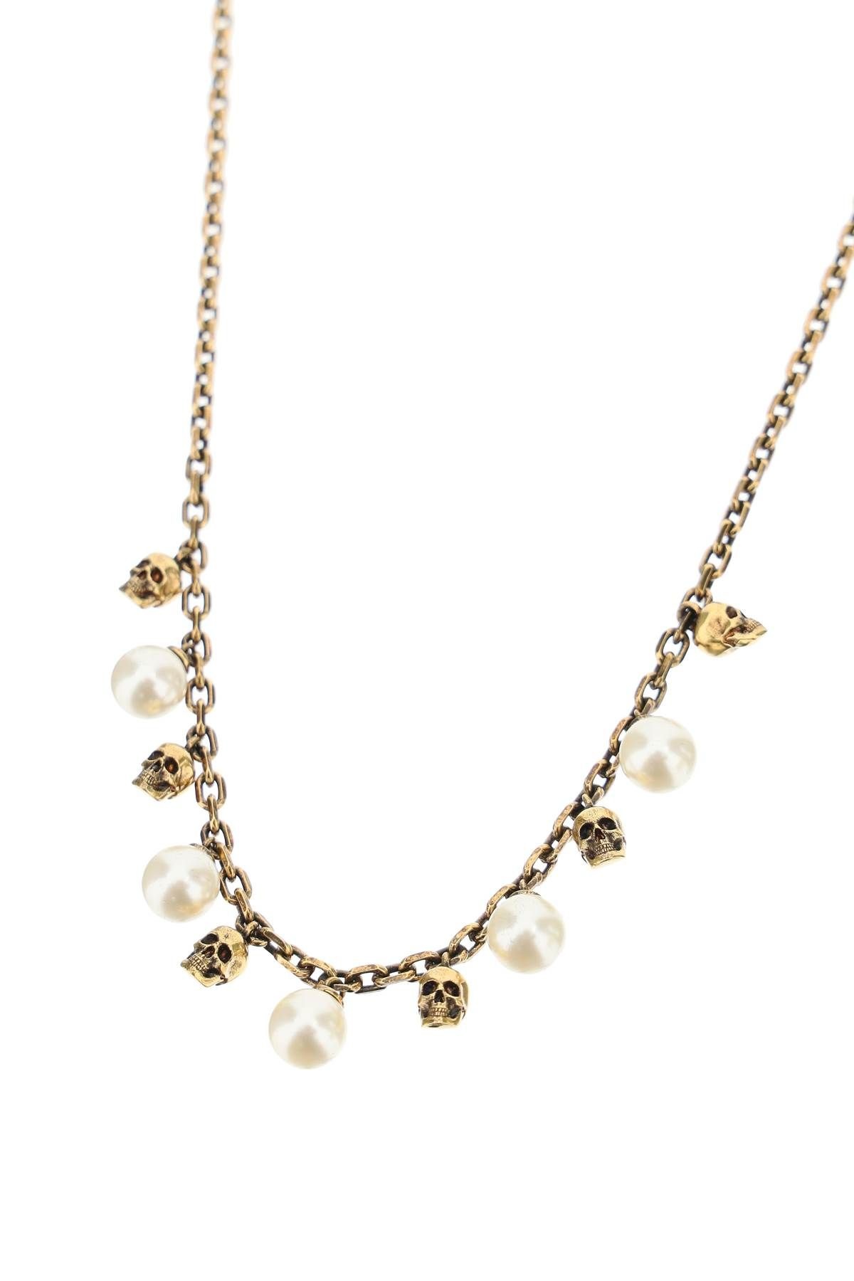 PEARLY SKULL NECKLACE - 2