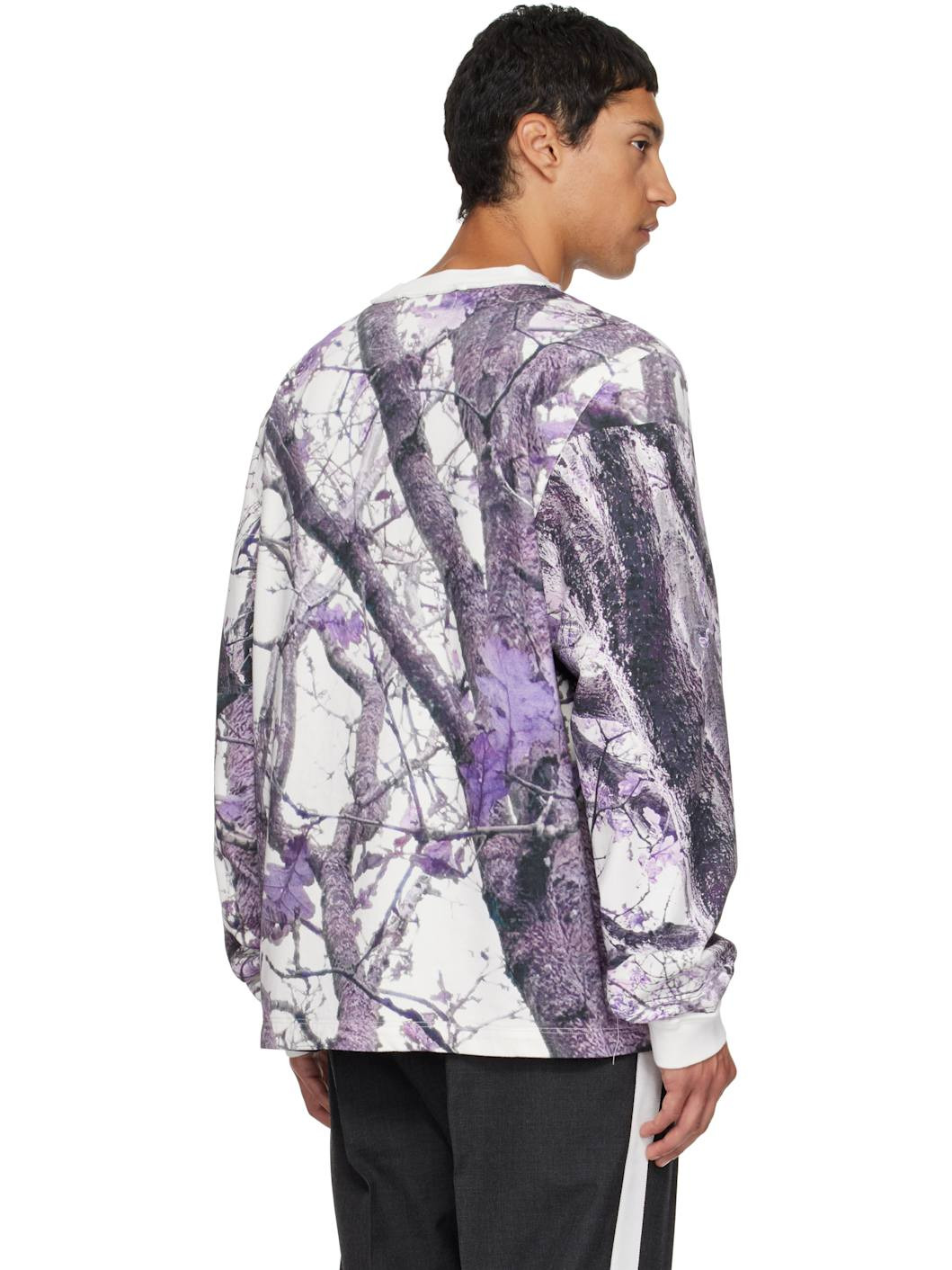White Big Long Sleeve T-shirt - 3